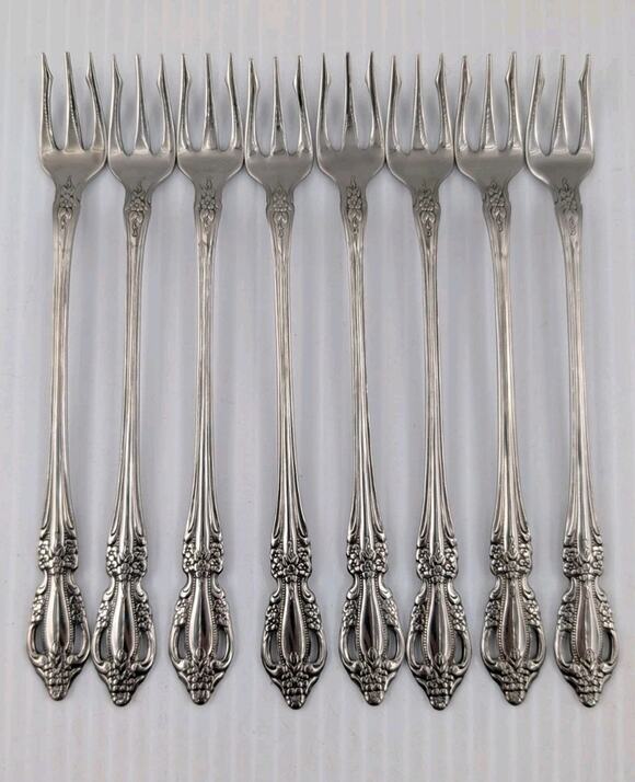 Oneida Other - 8 Oneida Distinction Deluxe HH Stainless Steel Raphael Cocktail/Seafood Forks